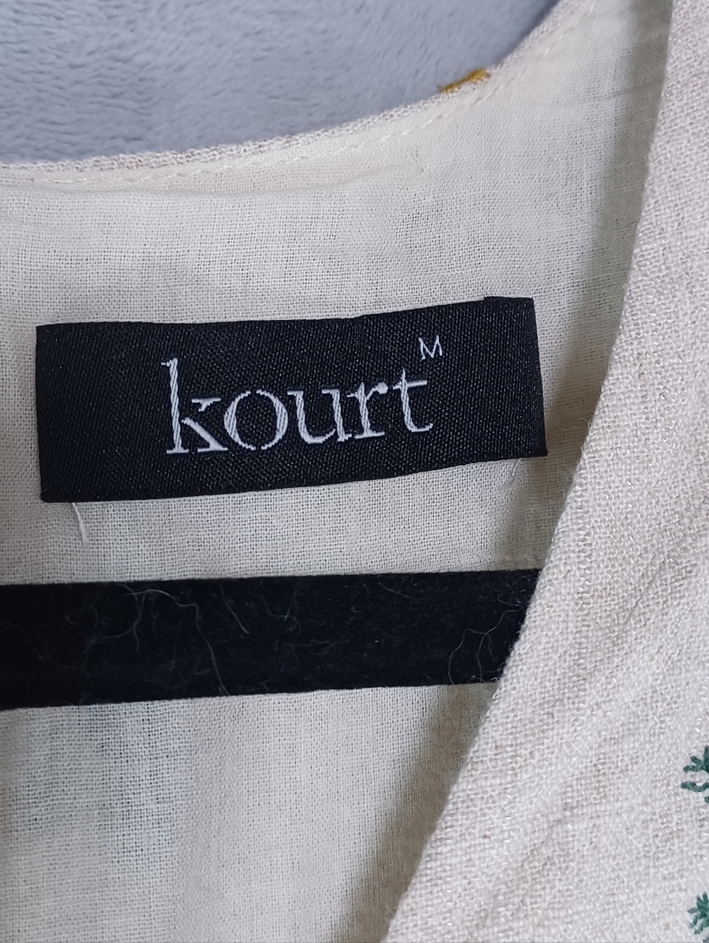 Kourt Midi Dress Med Embroidered Floral Puff Sleeve Pockets Cottagecore Prairie - Picture 9 of 13